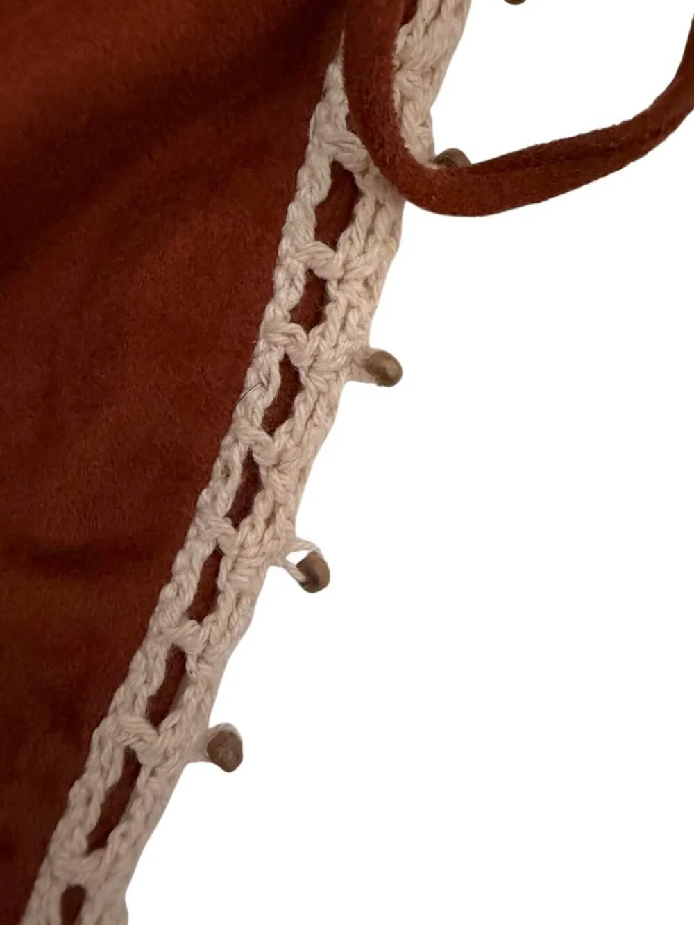 ALE ALESSANDRA tassel fringe faux suede bikini sz M